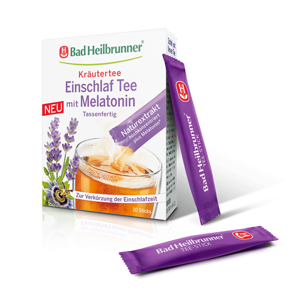 Bad Heilbrunner® Einschlaf Tee mit Melatonin, 10 Sticks