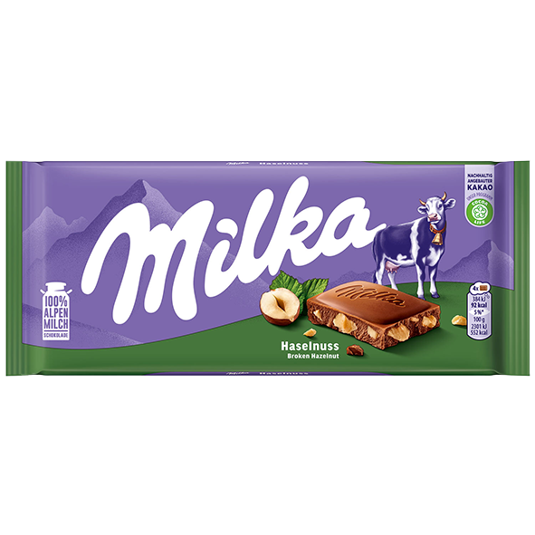 Milka Tafelschokolade Haselnuss, 100g