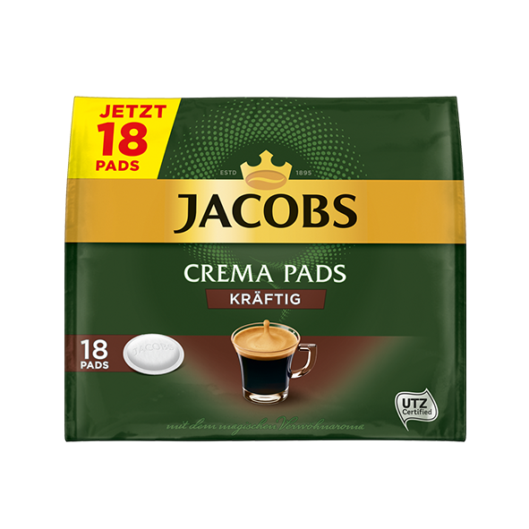 Jacobs Crema Pads Kräftig, 18 Pads