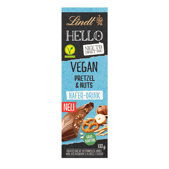 Lindt Hello Vegan Pretzel &amp; Nuts, 100g Tafel