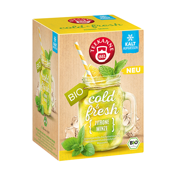 Teekanne Bio cold &amp; fresh Zitrone-Minze