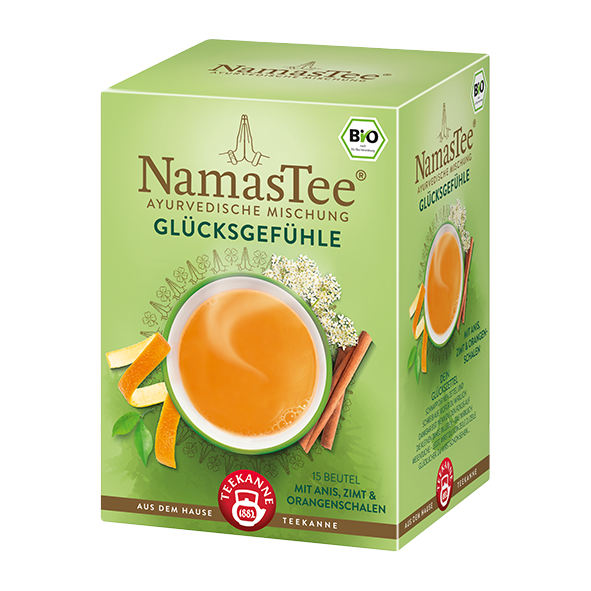 Teekanne NamasTee® Bio Glücksgefühle mit Anis, Zimt &amp; Orangenschalen