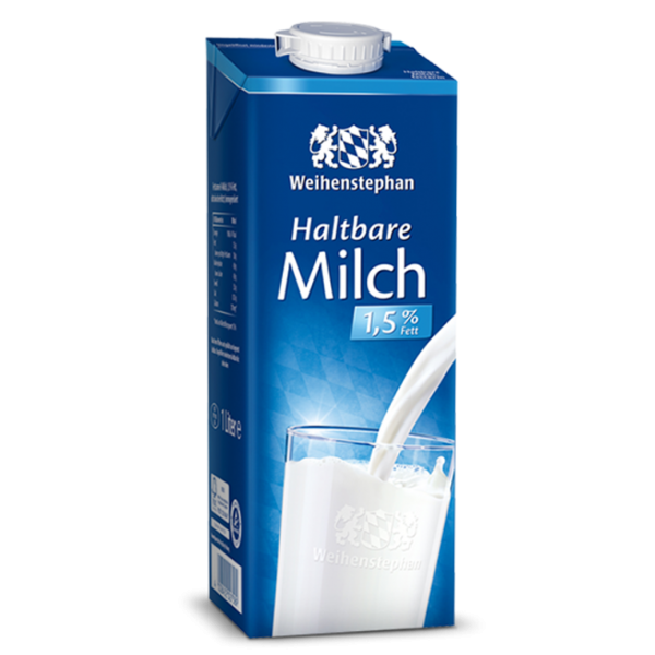 B-Ware Weihenstephan H-Milch, 1,5% Fett