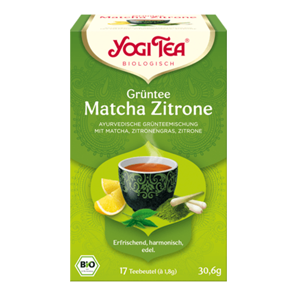 YogiTea Bio Grüntee Matcha Zitrone
