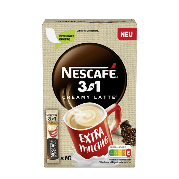 Nescafé 3 in 1 Creamy Latte, 10 Portionen