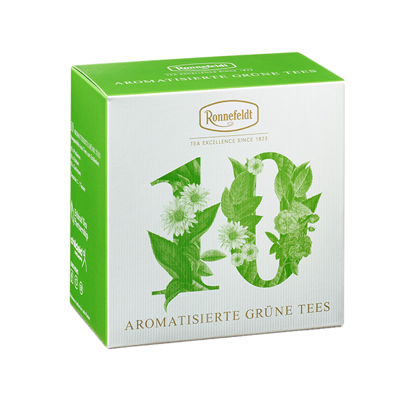 Ronnefeldt Probierbox Aromatisierte Grüne Tees, 10 Portionsbeutel