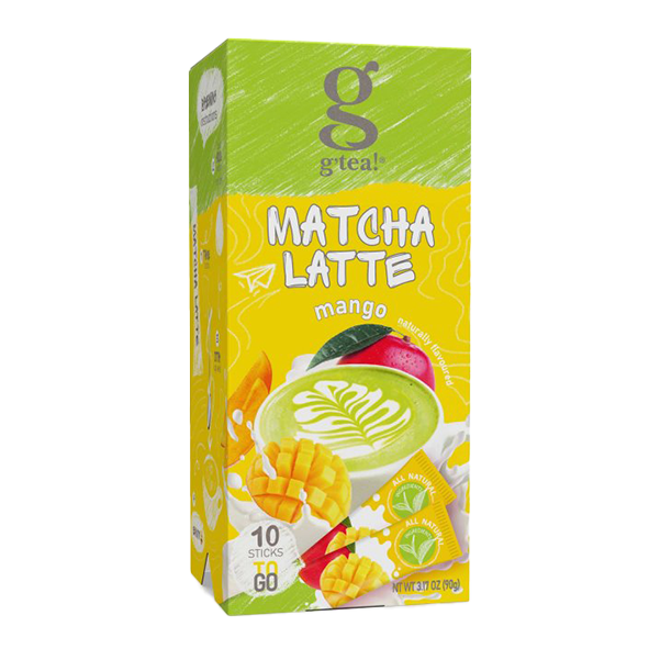 g&#039;tea! Matcha Latte Mango, 10 Portionssticks