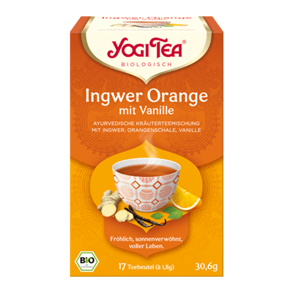 YOGI TEA Bio Ingwer Orange mit Vanille