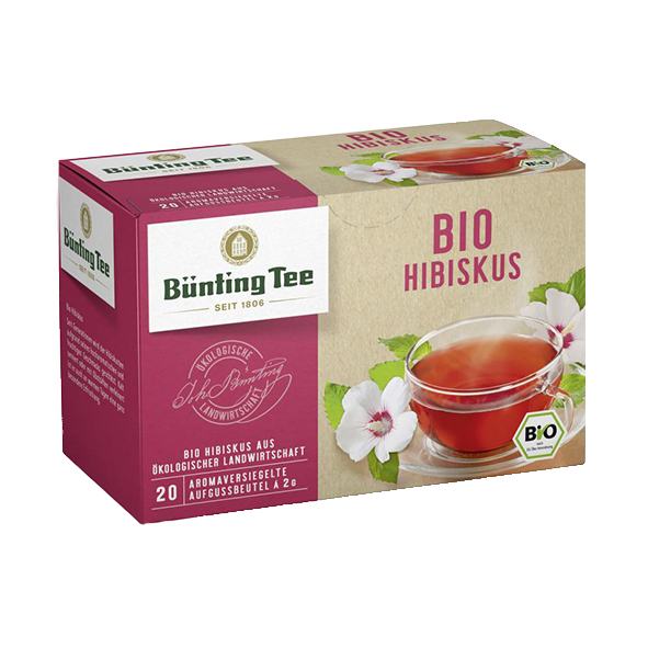 Bünting Tee Bio Hibiskus, 20 Tassenbeutel
