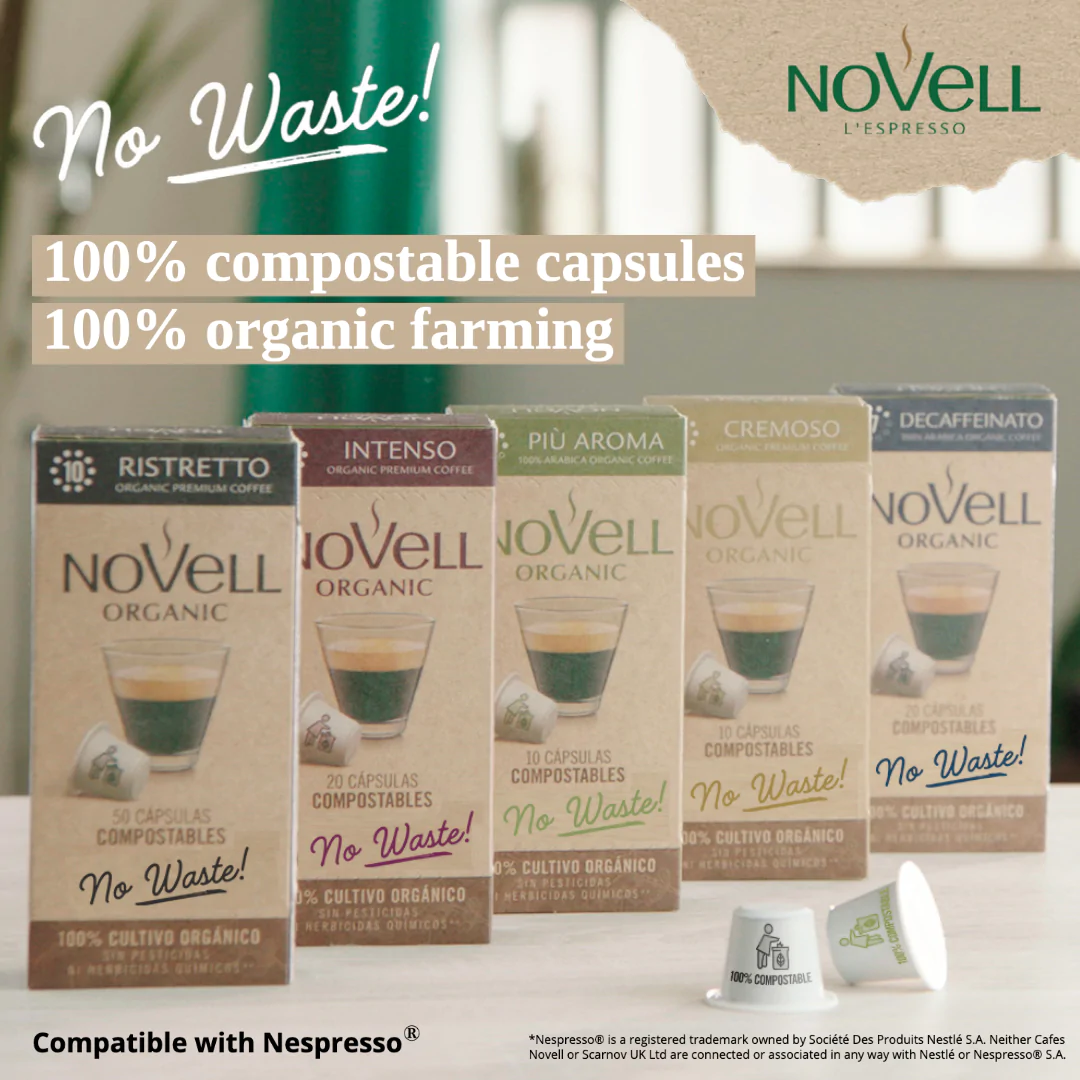 Kompostierbare Kaffeekapseln von Novell