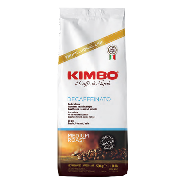 KIMBO Espresso decaffeinato, 500g ganze Bohne