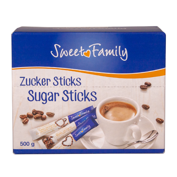 Sweet Family Zucker Sticks, 100 Stück je 5g