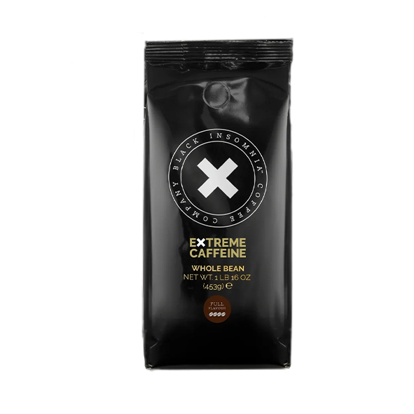 Black Insomnia Extreme Caffeine Full Flavour, 453g ganze Bohne
