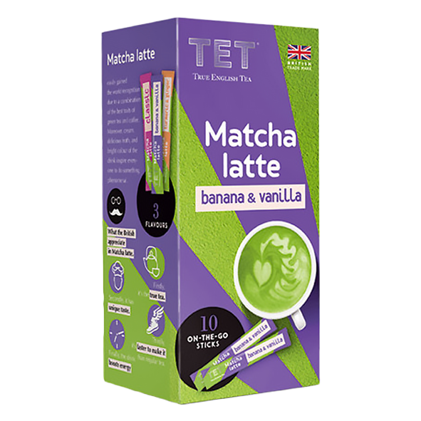 TET Matcha Latte banana &amp; vanilla, 10 Portionssticks
