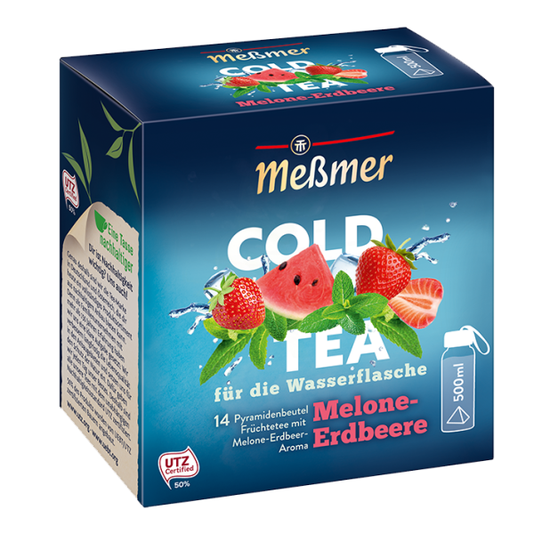 Meßmer Cold Tea Melone-Erdbeere, 14 Pyramidenbeutel