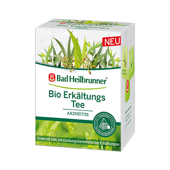 Bad Heilbrunner® Bio Erkältungs Tee, 12 Pyramidenbeutel