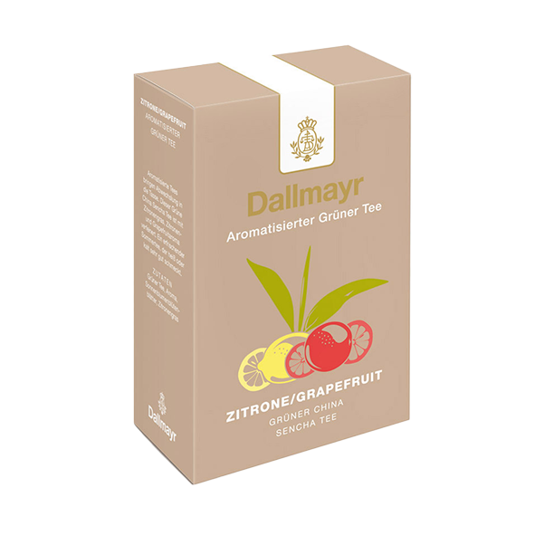 Dallmayr Zitrone/Grapefruit - Aromatisierter Grüner Tee, loser Tee