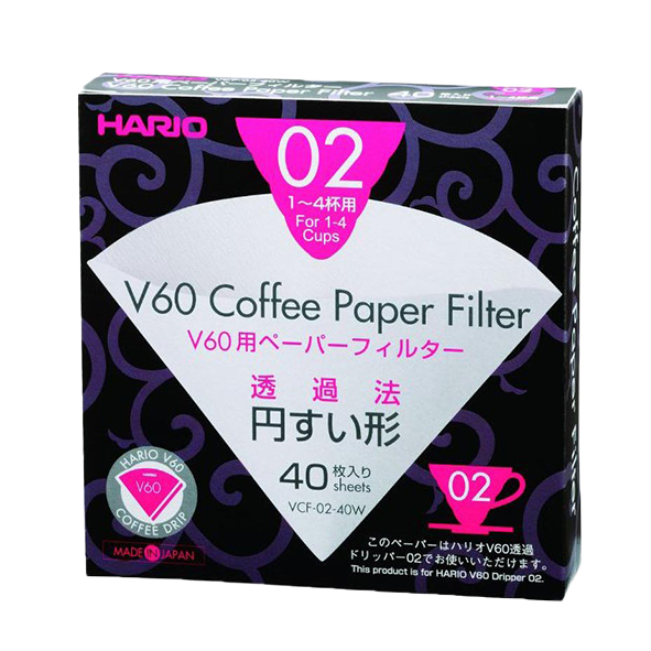 Hario Filterpapier für Dripper 02, 40 Stück