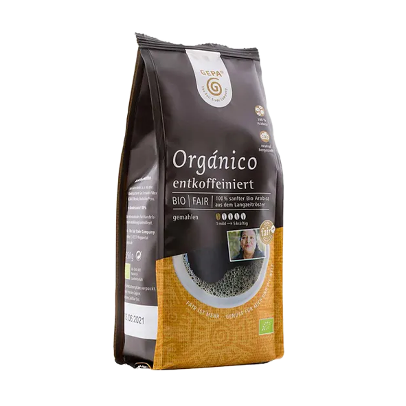 GEPA Bio Café Orgánico entkoffeiniert, gemahlen, 250g