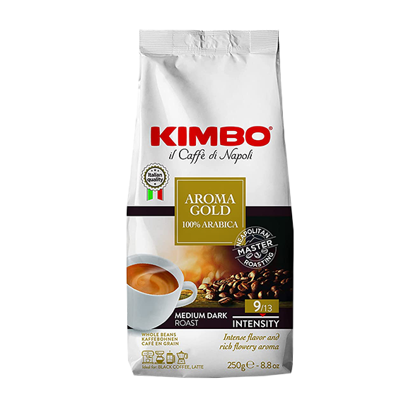 KIMBO Aroma Gold 100% Arabica, 250g ganze Bohne