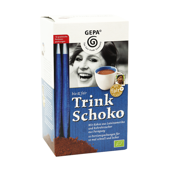 GEPA Bio Trink Schoko - Trinkschokoladen-Sticks, 10 x 25 g