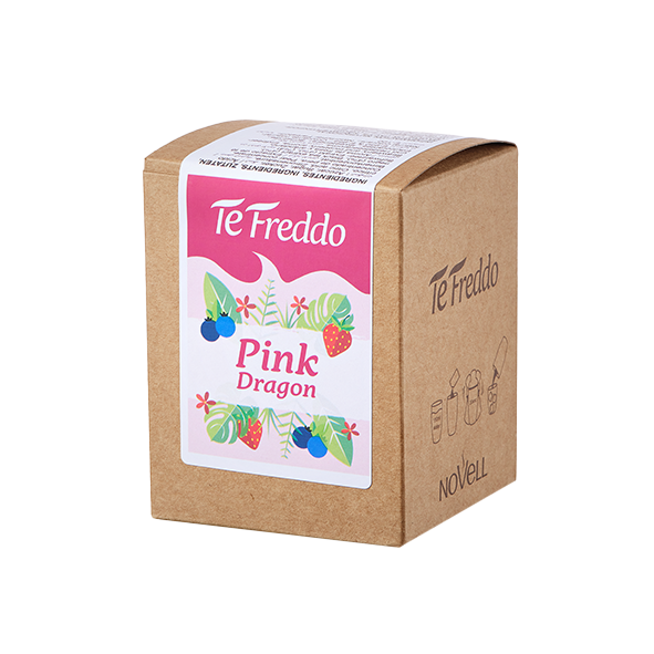 Novell Te Freddo Pink Dragon - Schwarzer Tee mit roten Beeren, 15 Sachets