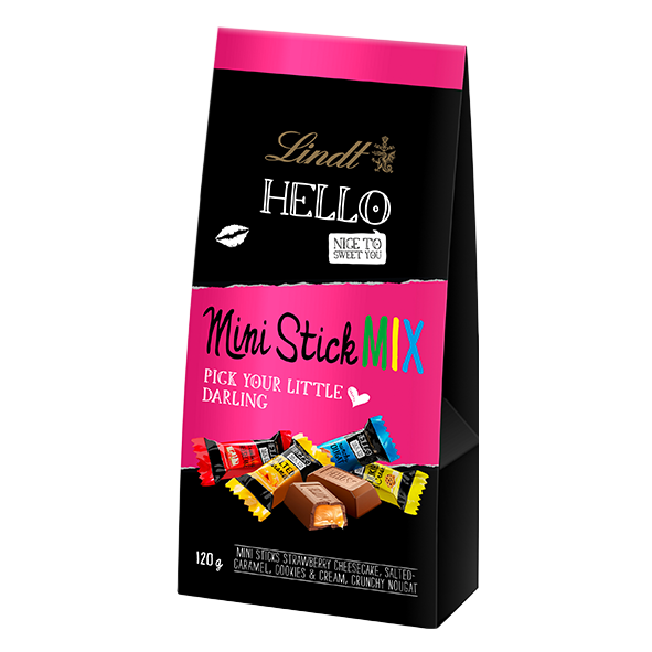 Lindt Hello Mini Stick Mix, 120g Beutel